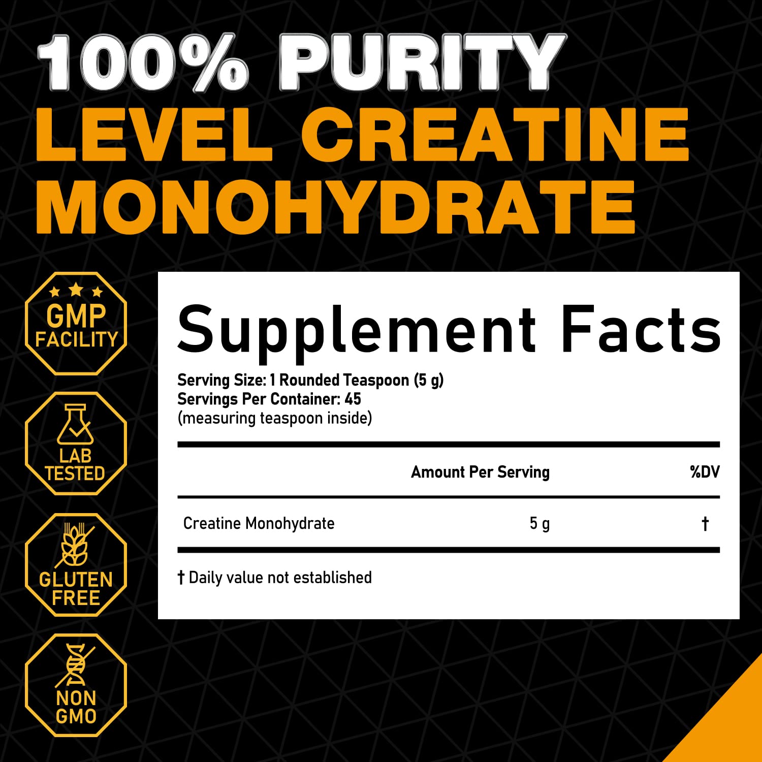 Rep N Roll Micronized Creatine Powder, 45 Serv., Creatine Monohydrate 5000 MG, 0 Calorie, 0 Sugar, 100% Purity, Banned Substance Tested, Keto, No Bloating, 8oz