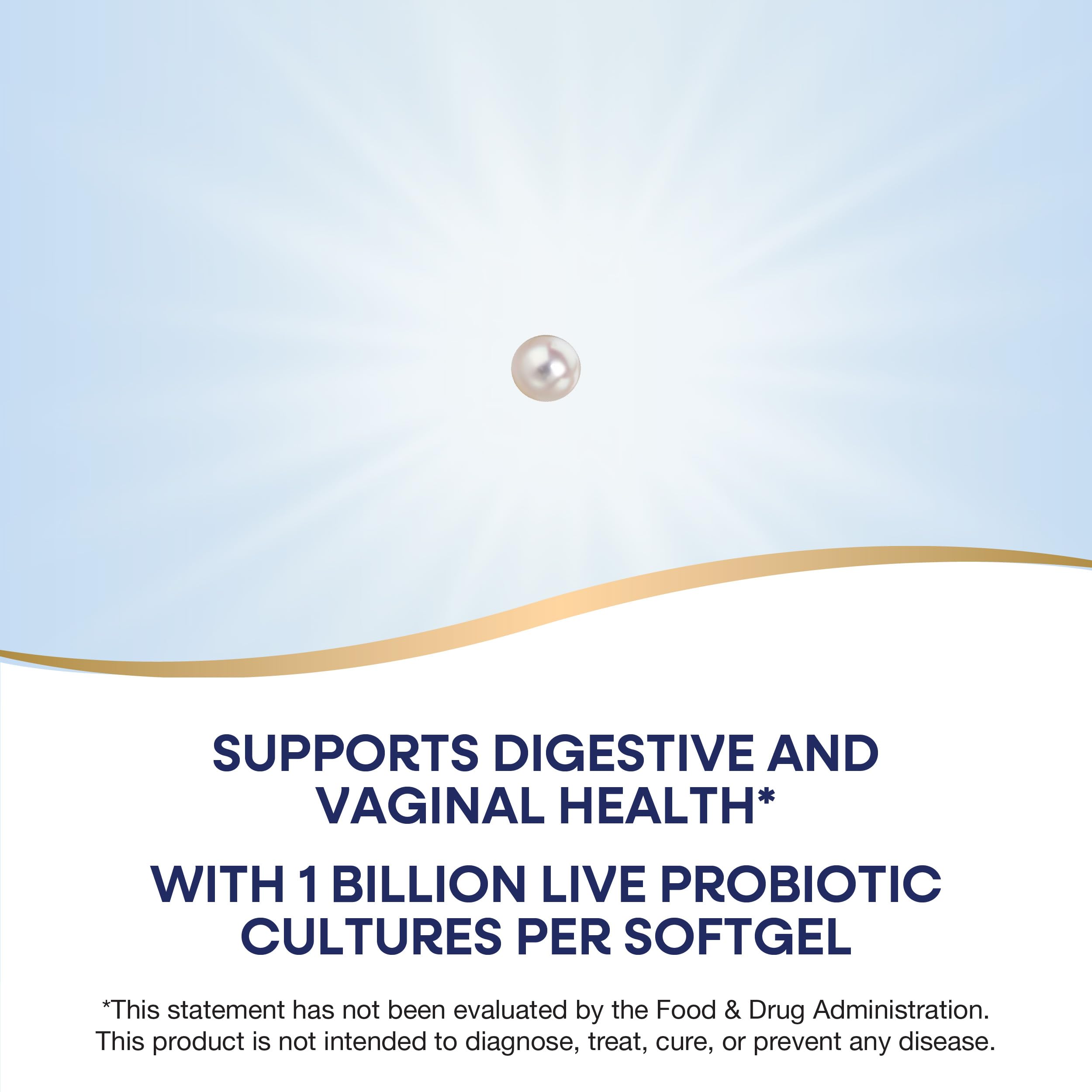 Nature's Way Women's Probiotic Pearls, Supports Vaginal and Digestive Health*, 1 Billion Live Cultures, No Refrigeration Required, 30 Softgels (Packaging May Vary)