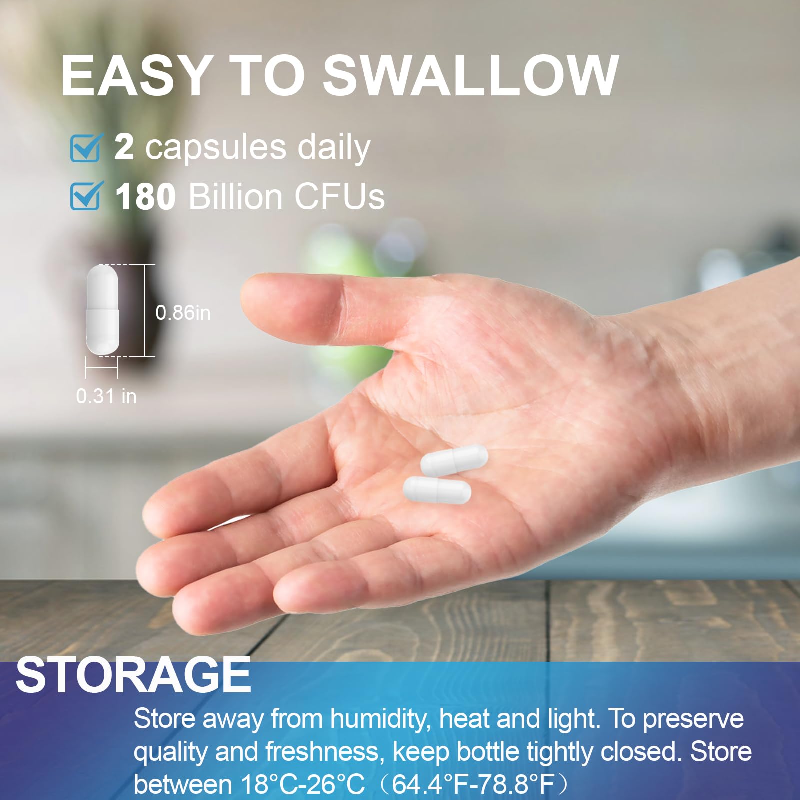 Prebiotics-Probiotics Nutritional-Supplements Women-Men 90Count - 180 Billion CFUs Probiotic Capsules Daily Probiotic Supplement for Digestive & Immune Health Support