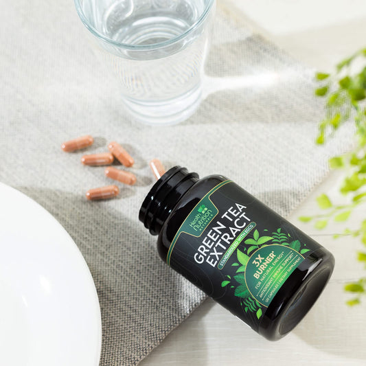 Green Tea Extract Pills - 98% Standardized EGCG 1300mg for Natural Extra Strength Energy - Supports Antioxidant & Heart Health - Herbal & Immune Support with Polyphenols - Max Potency - 120 Capsules