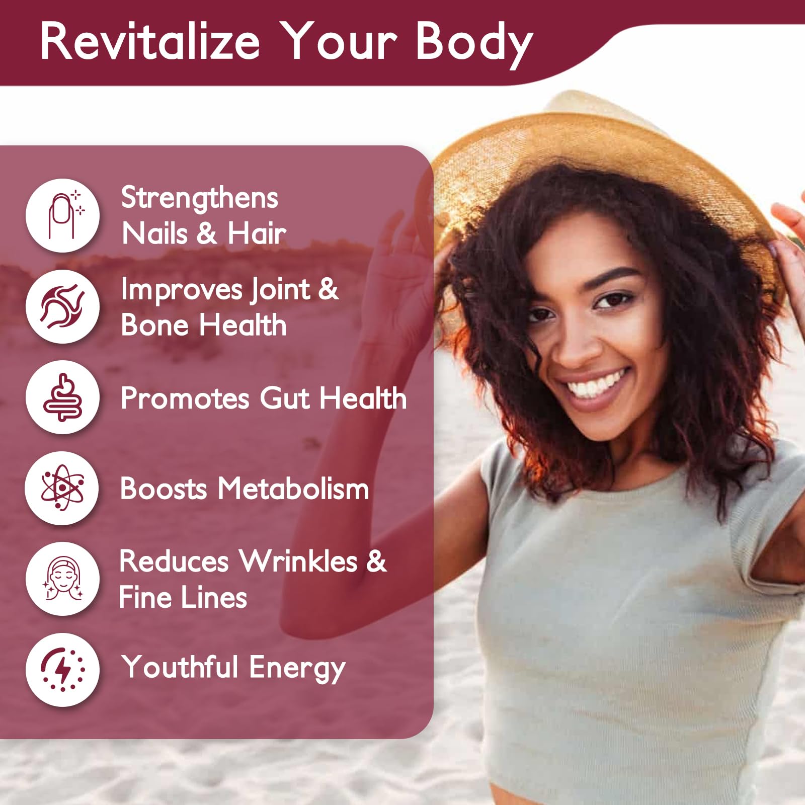 BEAUTIDE Multi Collagen Peptides Powder for Women, Hydrolyzed Collagen Powder with Vitamin C, Hyaluronic Acid, Supports Skin, Hair, and Nail - Unflavored, Keto & Sugar-Free, 35 Servings