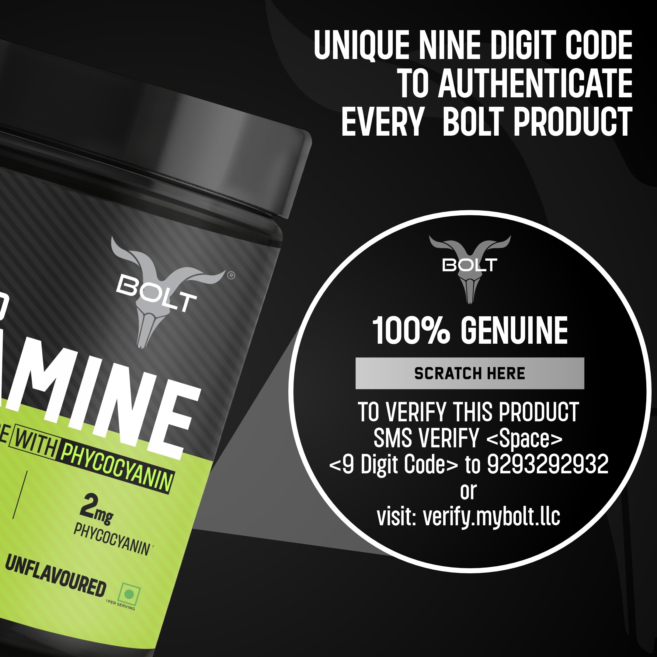 Bolt Nutrition Micronized Glutamine Powder (50 Servings, Unflavored)