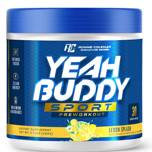 Ronnie Coleman Signature Series NEW Pre Workout Powder for Women & Men, Preworkout w/Amino Acid Beta Alanine, L Citrulline, Caffeine for Energy Support, Endurance & Focus (Lemon Splash)