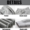 JIHUILAI Black Men's Sweatpants Fleece Active Workout Jogger Sweatpants for Men Running Gym with Pockets XL