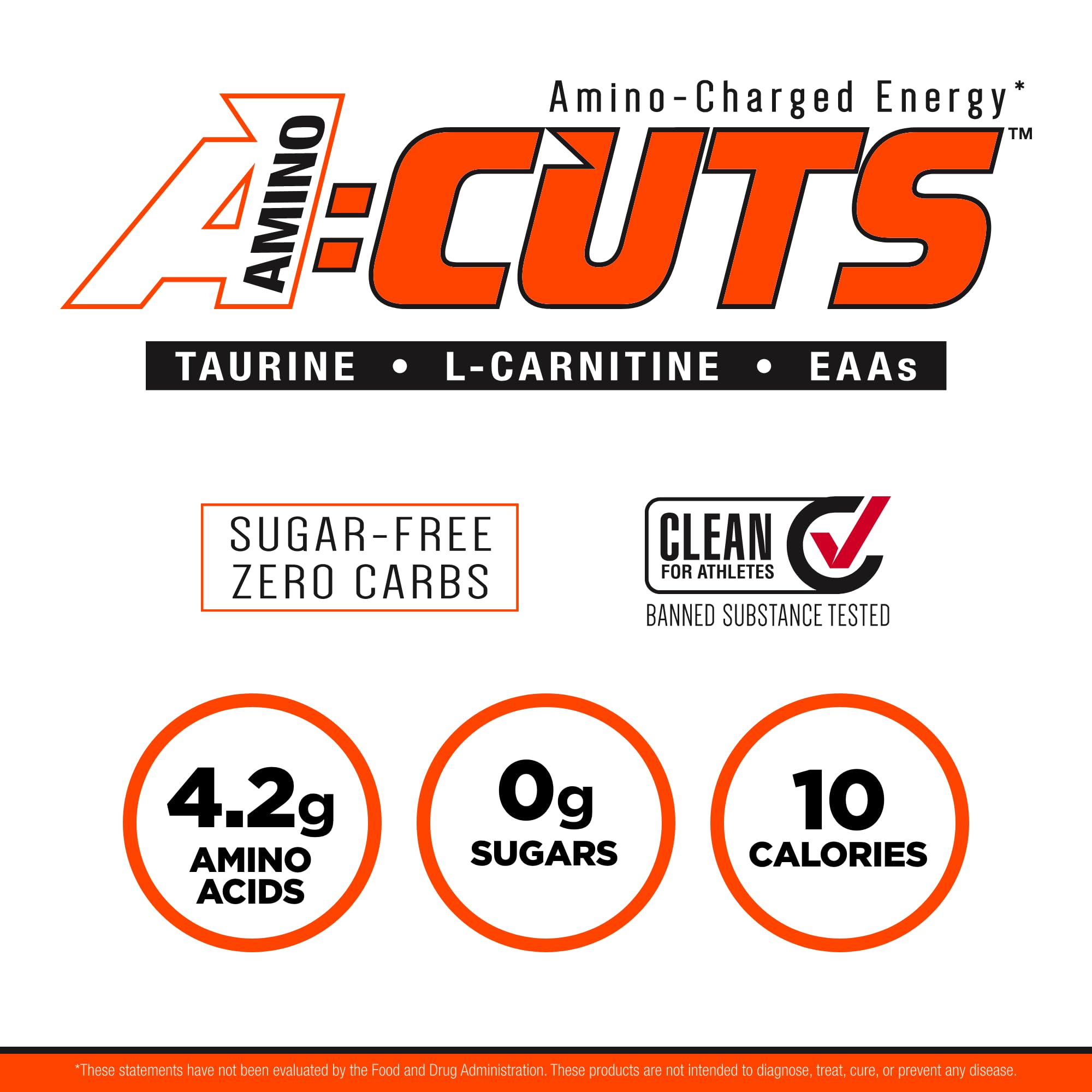 ALLMAX Nutrition AMINOCUTS (ACUTS), Amino-Charged Energy Drink with Taurine, L-Carnitine, Green Coffee Bean Extract, Peach Mango, 30 Servings