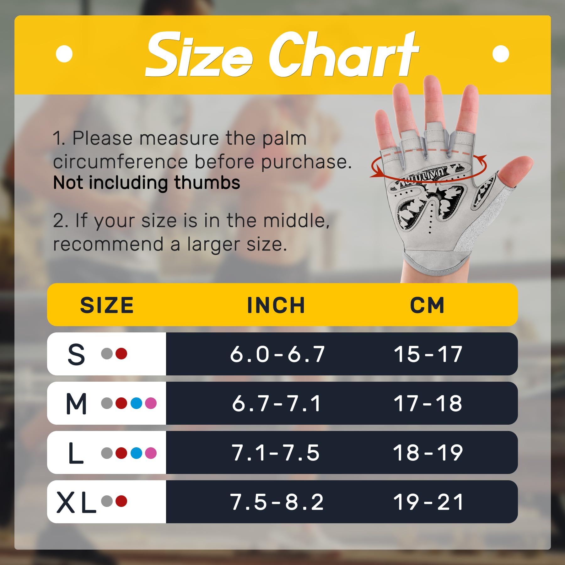 WULIVA Workout Gloves for Men and Women - Ideal for Light & Medium Gym Exercise Training & Cycling, Includes Padded Design, Detachable Wrist Strap & Storage Mesh Bag