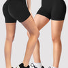 Black Gym Shorts Women, Seamless Scrunch Butt Booty Lifting Workout Shorts, High-Waisted Stretchy Yoga Leggings Athletic Shorts Pants for Squat Proof Contour Fitness Muscle Sport Running Biker Active