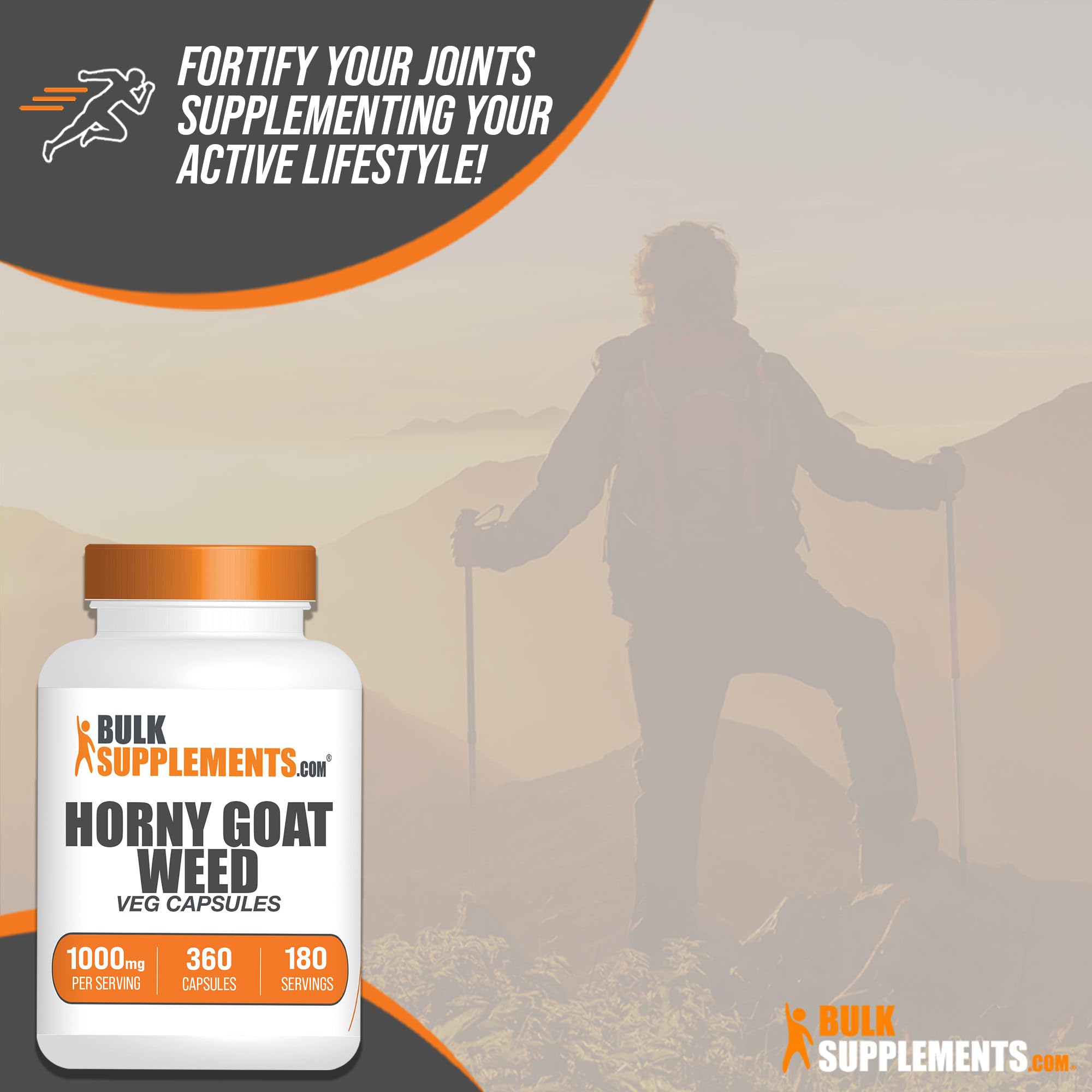 BULKSUPPLEMENTS.COM Horny Goat Weed Capsules - Epimedium Extract, Horny Goat Weed for Men, Horny Goat Weed Herbal Supplements - Vegan, 2 Capsules per Serving, 360 Veg Capsules