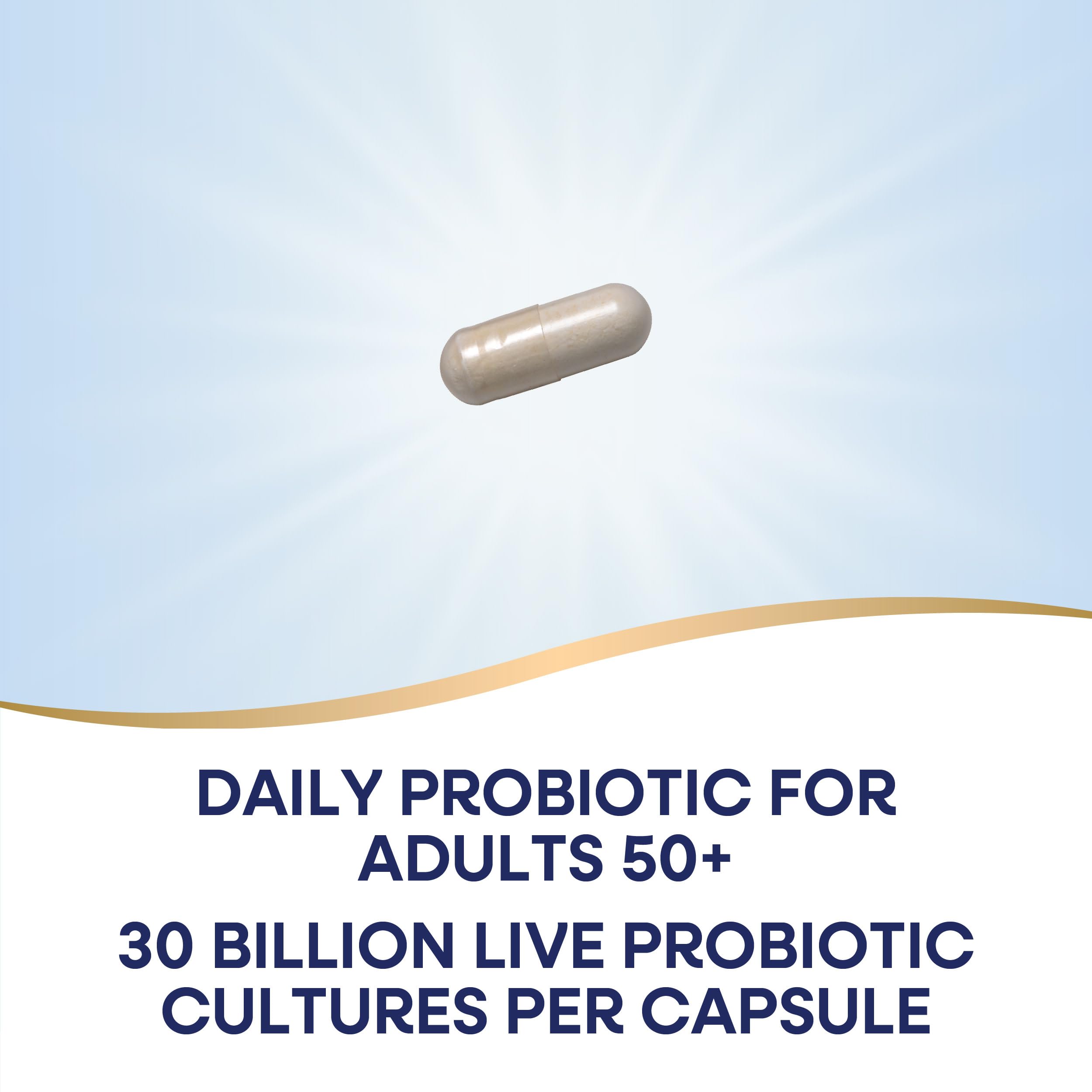 Nature's Way Fortify 50+ Daily Probiotic for Men and Women, 30 Billion Live Cultures, Colon, Digestive, and Immune Health Support* Supplement, 30 Capsules (Packaging May Vary)