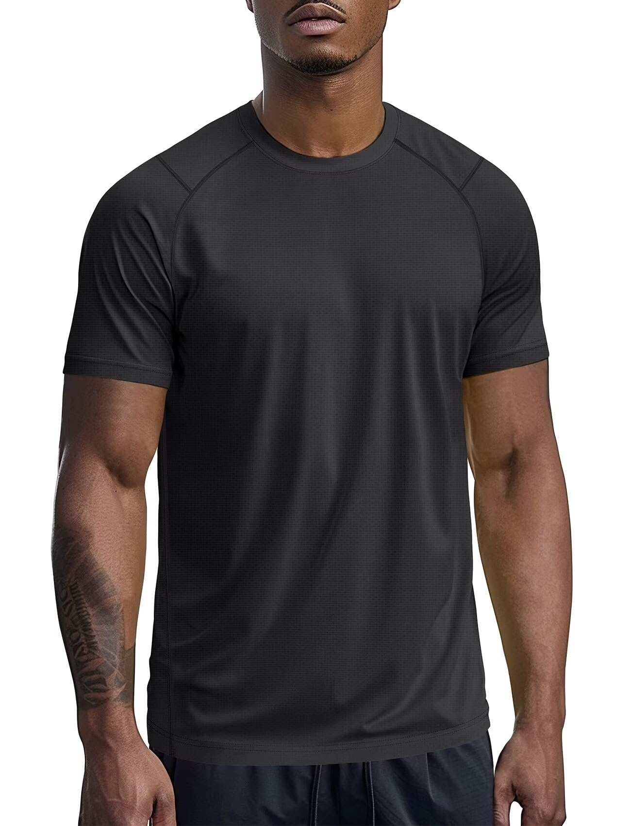 Zengjo Workout Shirt Men Quick Dry(Grey,M)