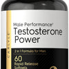 Carlyle Testosterone Power for Men | 60 Rapid Release Softgels | Non-GMO, Gluten Free Supplement