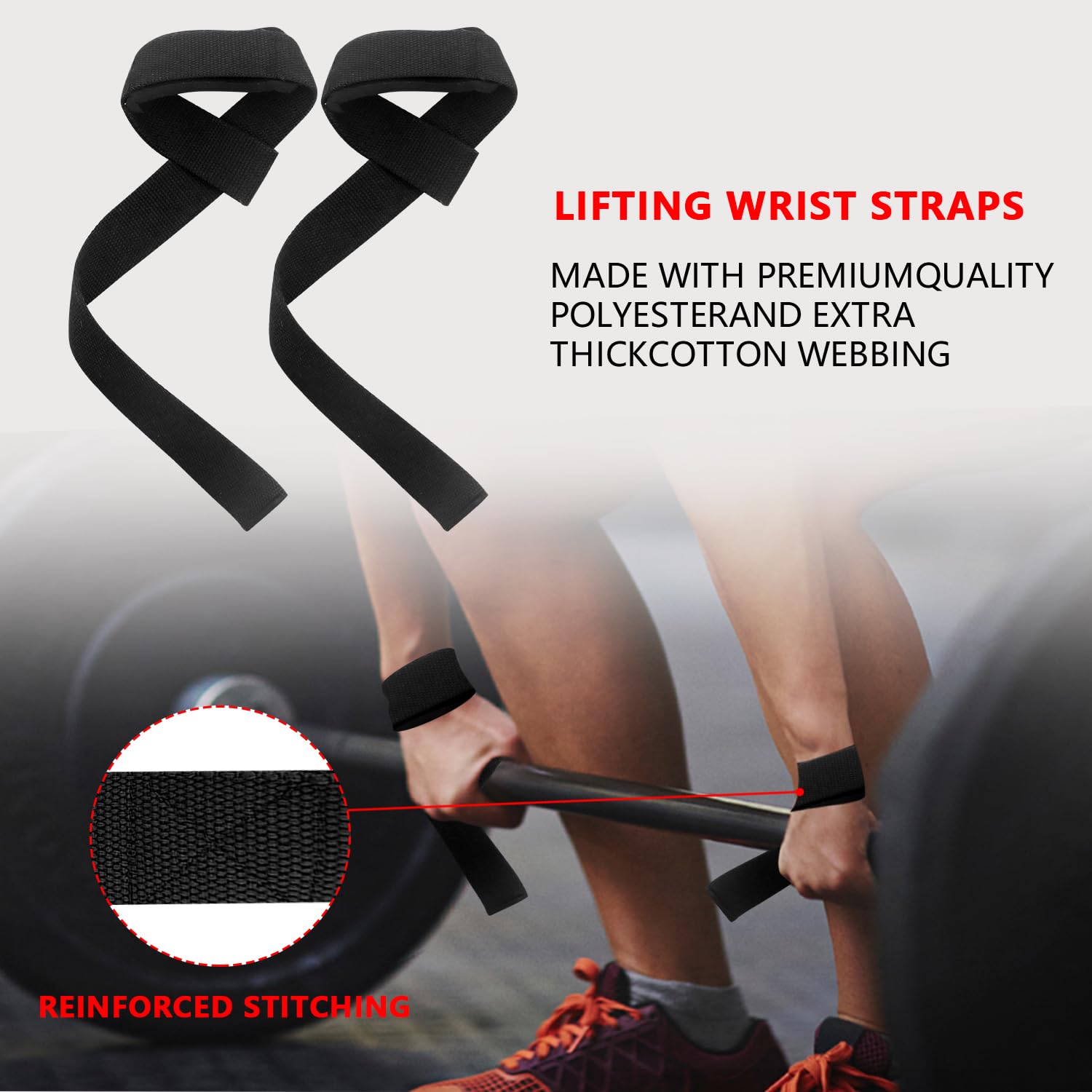 Leather Weight Lifting Belts for Men, Gym Belt for Weight Lifting, Lower Waist Back Support for Powerlifting Weightlifting Heavy Duty Workout Strength Training Bodybuilding Cross Training (M, Black)