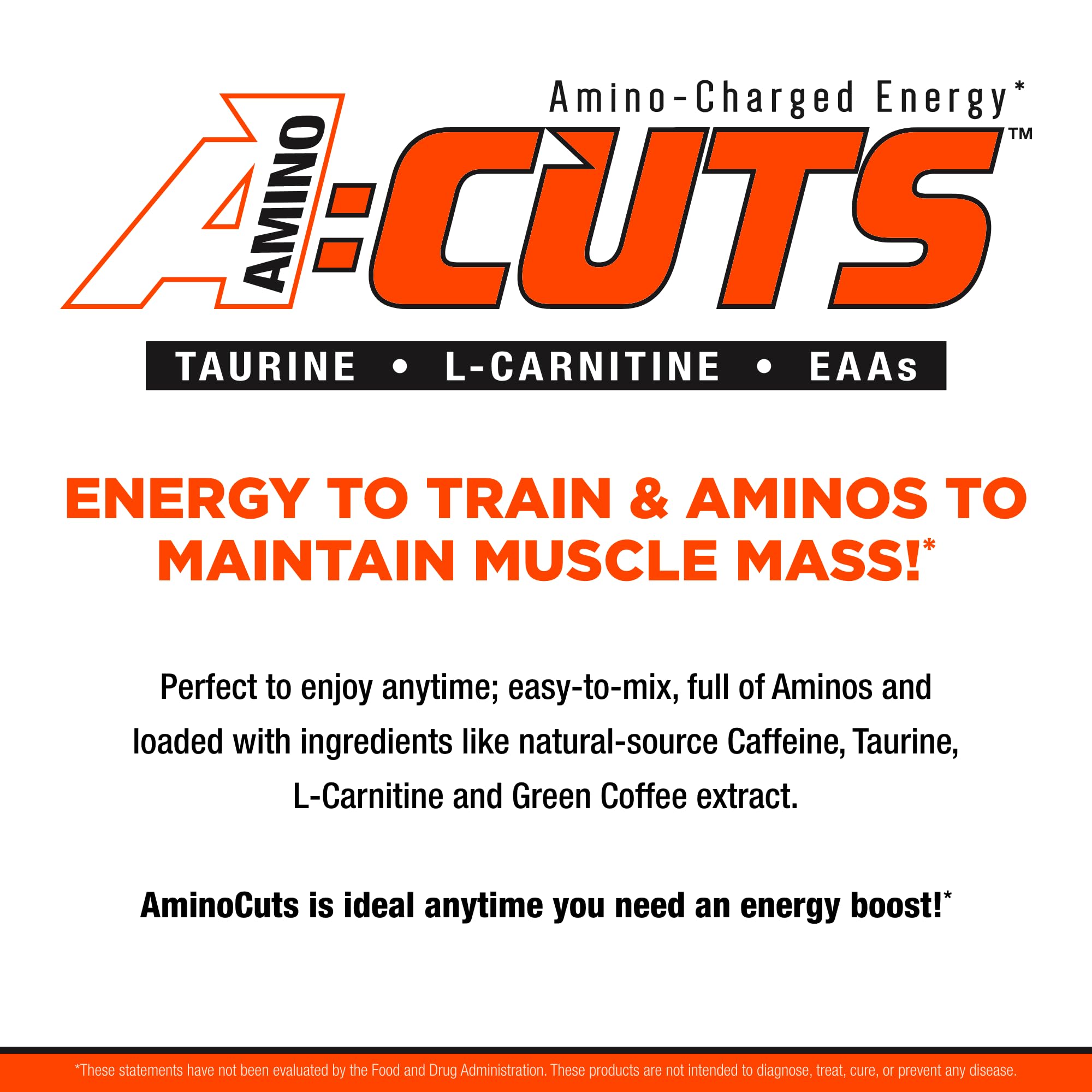 ALLMAX Nutrition AMINOCUTS (ACUTS), Amino-Charged Energy Drink with Taurine, L-Carnitine, Green Coffee Bean Extract, Peach Mango, 30 Servings