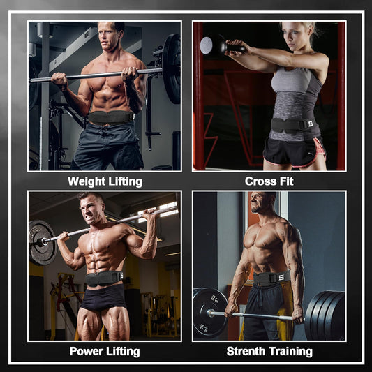 vorax Seektop Weight Lifting Belt Quick Locking Gym Weightlifting Lifting Belt for Bodybuilding Powerlifting Men and Women- 4 Inch WideBack Support Nylon Belt, for Cross Training, Squats, Workout, Lunges (Black-XL)