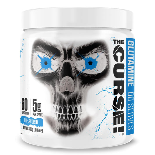 JNX SPORTS, The Curse! Glutamine, L-Glutamine Powder 5g - Support Muscle Recovery, Post Workout, 60 Servings, Unflavored