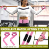 Turakun Weight Lifting Belt and Lifting Straps: Weightlifting Gym Belt for Men Women Deadlift Squats Belt for Bodybuilding Workout, 4 Inch Pink S