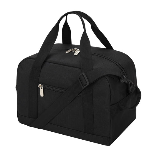 Apenze Small Gym Bag Carry On Bag - 12 in Mini Duffle Bag Lightweight for Overnight Travel（Black）