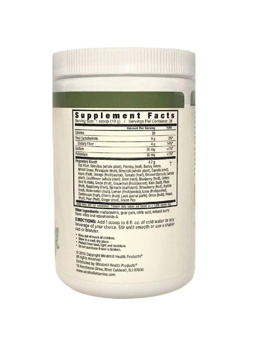 Nutrition Works Greens Powder Greens & Superfoods - Berry Flavor - 9.88 Oz (20 Servings)