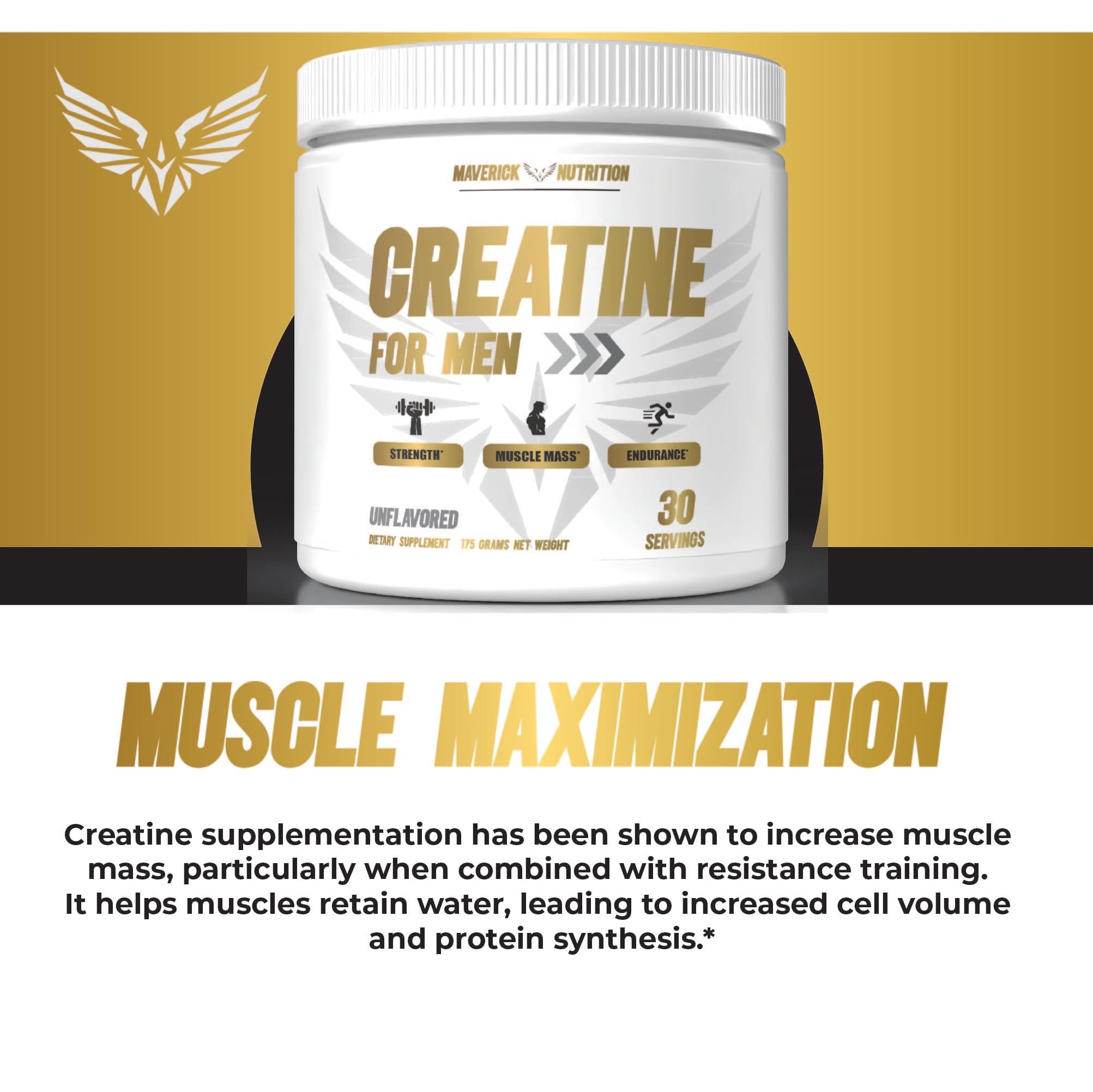 Creatine Powder for Men - Creatine for Men - Muscle Builder for Men - Creatine - Creatine Monohydrate - Creatine Powder - Creatine Monohydrate Powder - Creatine Monohydrate for Men - 30 Servings