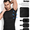 Niksa Men's Compression Shirts 2 Pack, Short Sleeve Athletic Compression Tops Cool Dry Workout T Shirt, Rash Guard Base Layer Undershirt