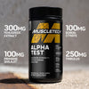 Potenciador de testosterona para hombres, MuscleTech AlphaTest, Tribulus Terrestris y suplemento de boro, ATP de máxima potencia y potenciador de pruebas, suplementos de entrenamiento diario para hombres, 120 pastillas (el paquete puede variar)