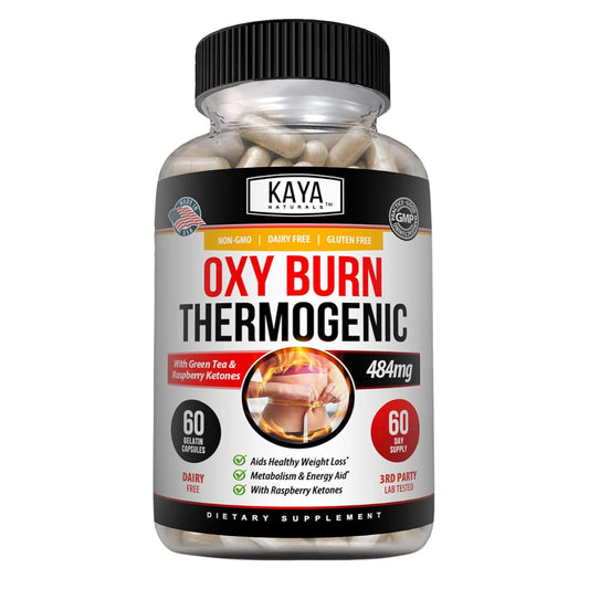 Kaya Naturals Supreme Fat Burner - Weight Loss Pills Women & Men - Appetite Suppressant Supplement - Powerful Thermogenic Diet Pills - Natural Energy Boost Oxy Burn 60 Count