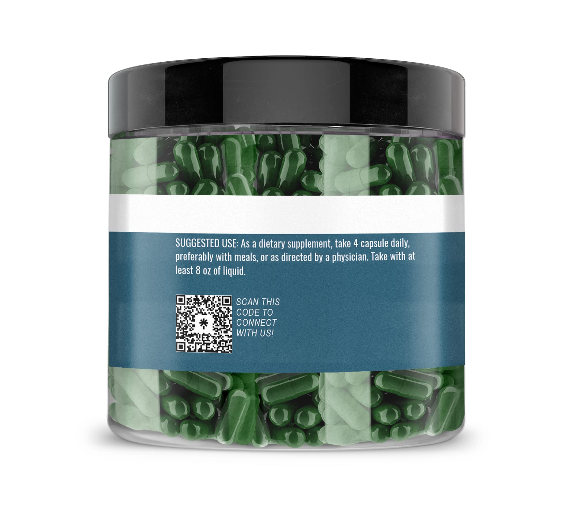 Earthborn Elements Spirulina 200 Capsules, Pure & Undiluted, No Additives