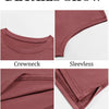 Runcati Men's Sleeveless Tank Tops Crewneck Casual Workout Gym Cut Off Muscle Fit T Shirt Wine Red