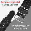 POZTEV Single Prong Powerlifting Belt - Premium Leather, 4' Wide, 10mm Thick, Medium, Black