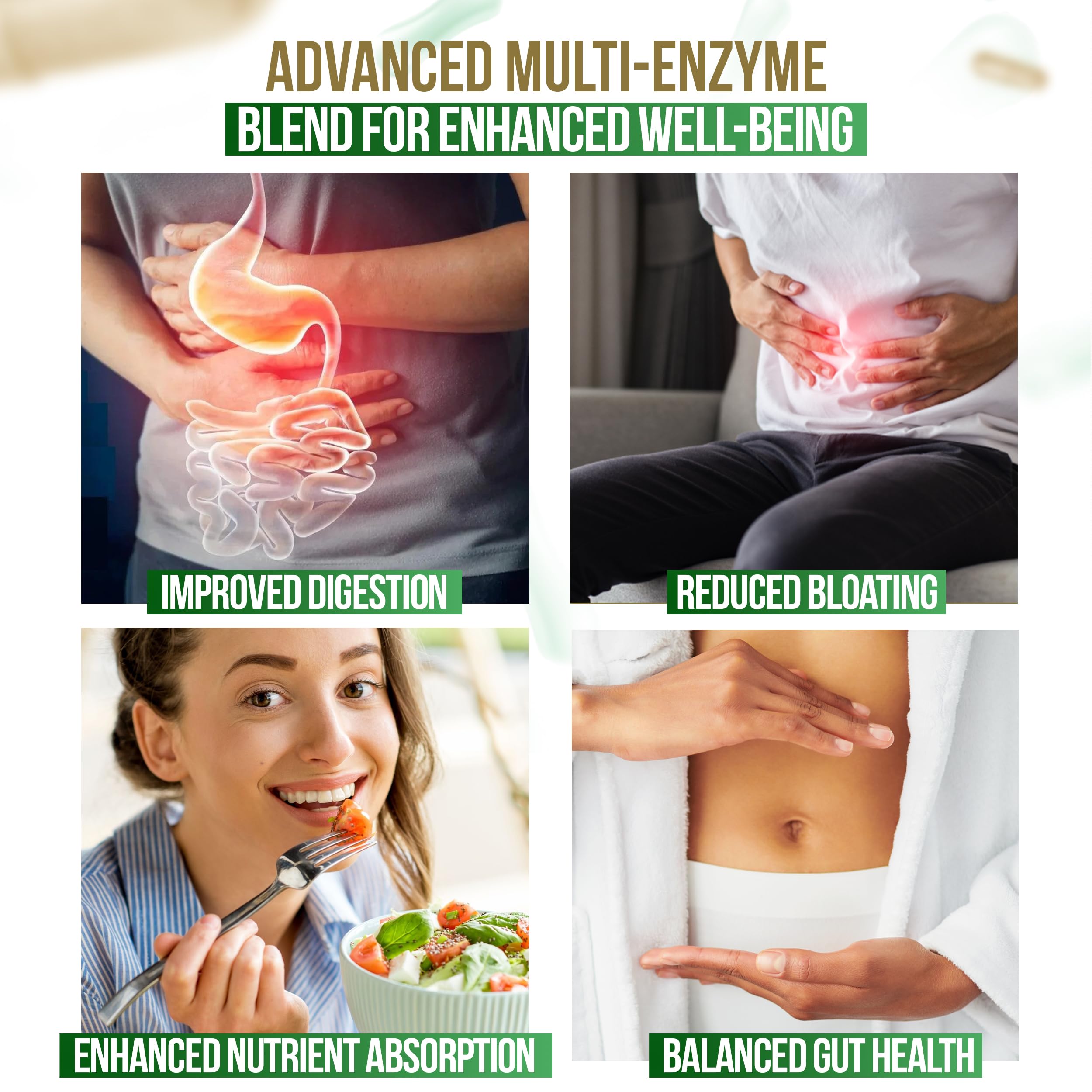 Dr. Vitamin Multi Enzymes, Pre and Probiotics for Digestive Health | 18 Active Enzymes & 1.5 Billion CFU Probiotics for Women & Men | Digestive Enzymes w/Prebiotics for Bloating Relief | 60 Capsules