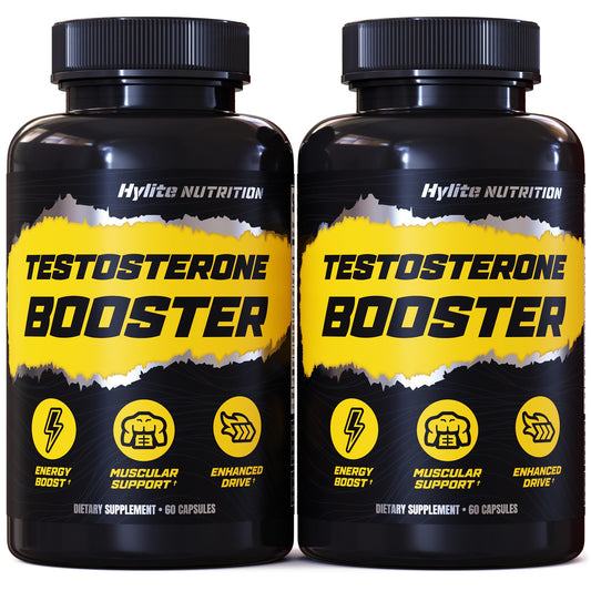 Testosterone Booster - Testosterone Supplement for Men - Male Enhancing Pills for Muscle Growth, Libido, Stamina, Strength - Tongkat Ali Muscle Builder Workout Supplement - Total T Test Boost - 2 PACK
