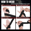 WENOX SPORTS WEIGHTLIFTING STRAPS FOR MEN AND WOMEN (Black)