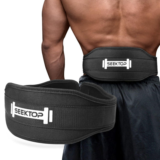 vorax Seektop Weight Lifting Belt Quick Locking Gym Weightlifting Lifting Belt for Bodybuilding Powerlifting Men and Women- 4 Inch WideBack Support Nylon Belt, for Cross Training, Squats, Workout, Lunges (Black-XL)