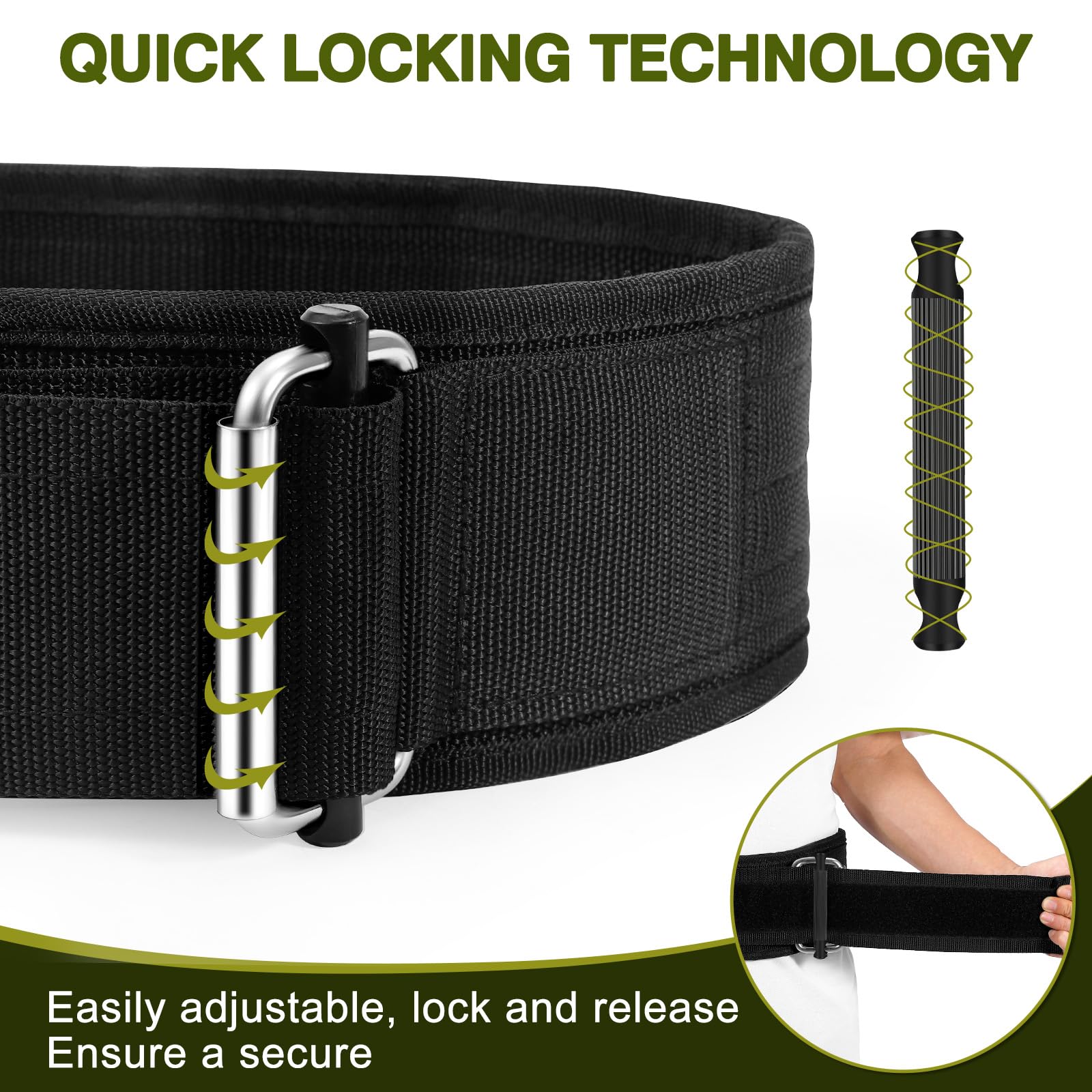 Turakun Weight Lifting Belt and Lifting Straps: Weightlifting Gym Belt for Men Women Deadlift Squats Belt for Bodybuilding Workout, 4 Inch Pink S