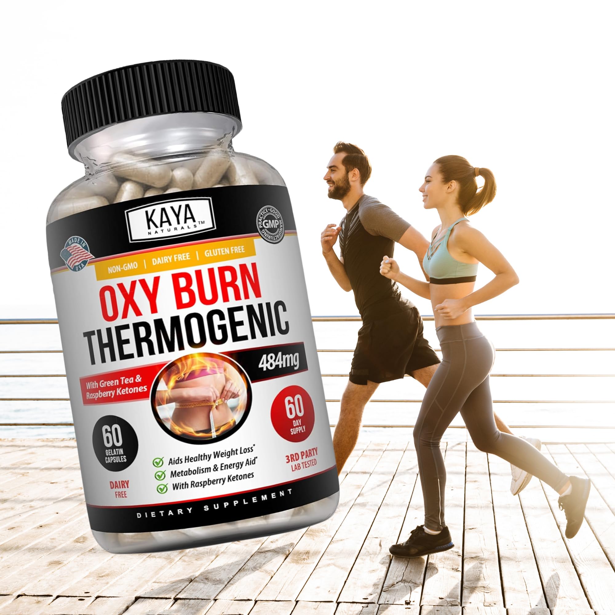 Kaya Naturals Supreme Fat Burner - Weight Loss Pills Women & Men - Appetite Suppressant Supplement - Powerful Thermogenic Diet Pills - Natural Energy Boost Oxy Burn 60 Count