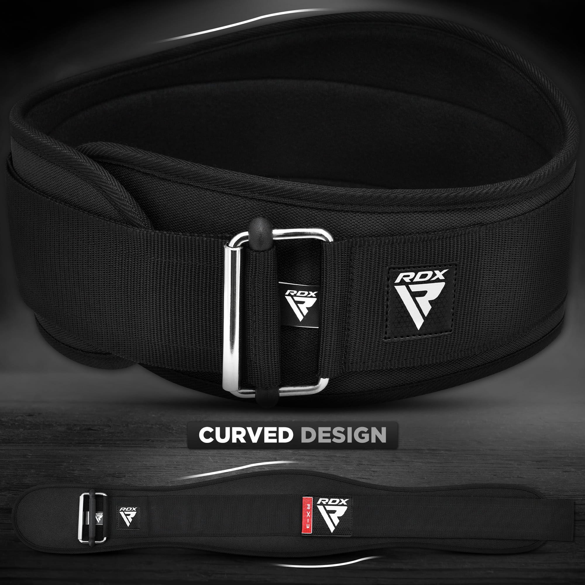 RDX Weight Lifting Belt AUTO Lock, 6.5” Padded Back Support, Men Women Gym Fitness Strength Training, Bodybuilding Powerlifting Weightlifting Workout, Deadlift Squat, Pro Exercise Equipment