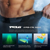 TSLA Men's Cool Dry Compression Pants, Athletic Workout Running Tights Leggings Baselayer, 3/4 Right Black/Black, Small