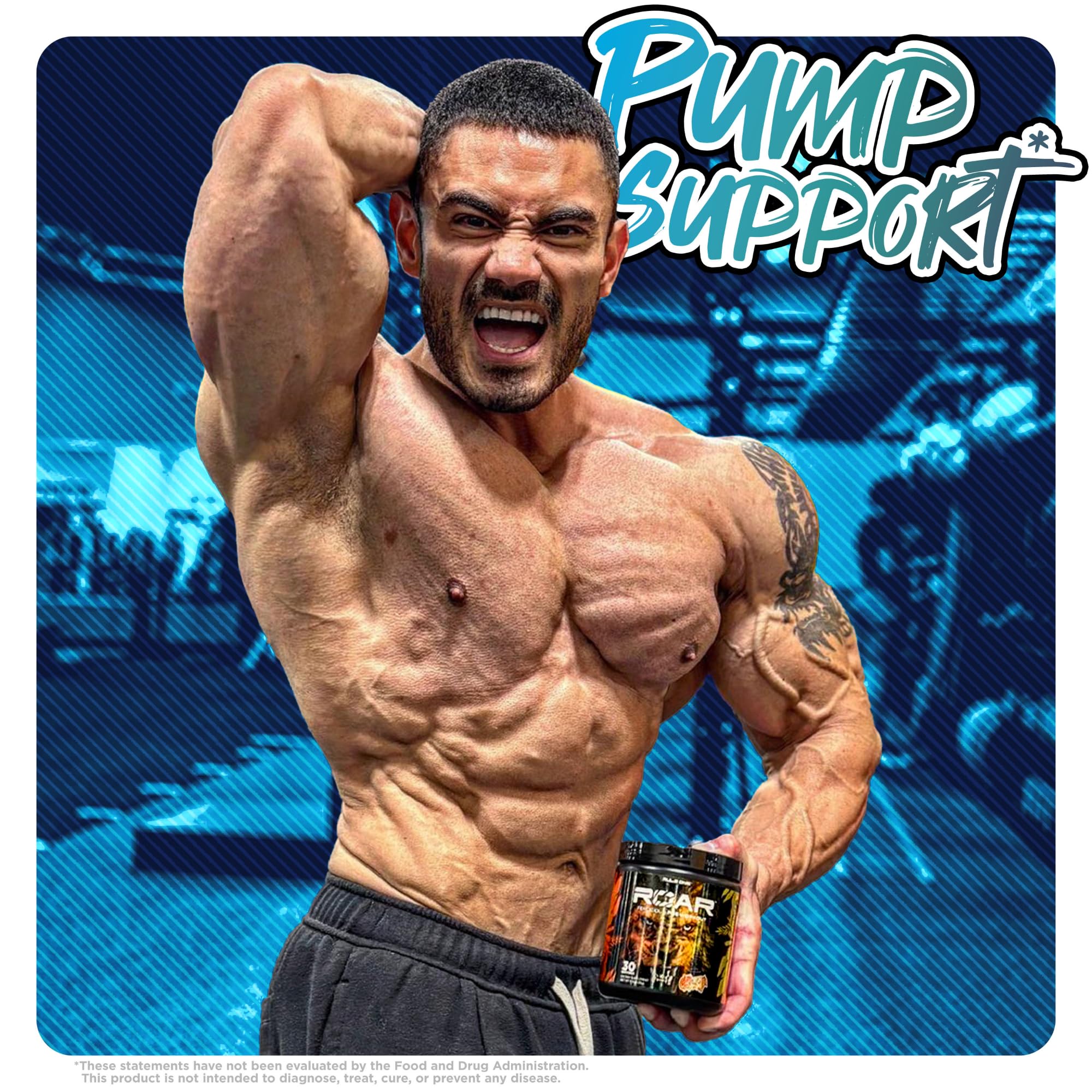 Rule 1 Roar - Pre-Workout Powder with Creatine, Beta-Alanine, Citrulline, Electrolytes & Caffeine