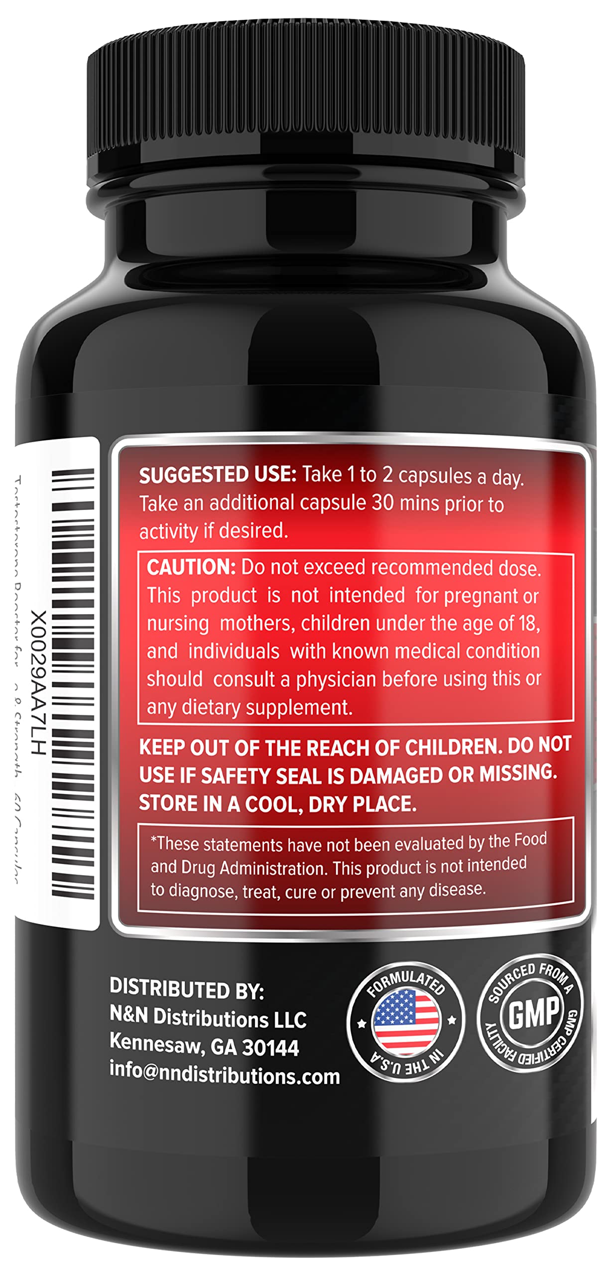 Influx Inspire Testosterone Booster for Men - Test Booster for Stamina, Endurance & Strength - 60 Capsules