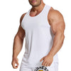 Muhshoiy Men's Workout Trainning Tank Tops Slim Fit Muscle T Shirt Quick Dry Runnning Top Athletic Gym Tee 3 Pack White/XL