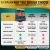 Tenmido 2 Packs of 60caps Testosterone Supplements Booster for Men, Equivalent to 10000mg - Natural Stamina, Endurance & Strength Supplement - Muscle Building Growth, Increasing Performance, Energy