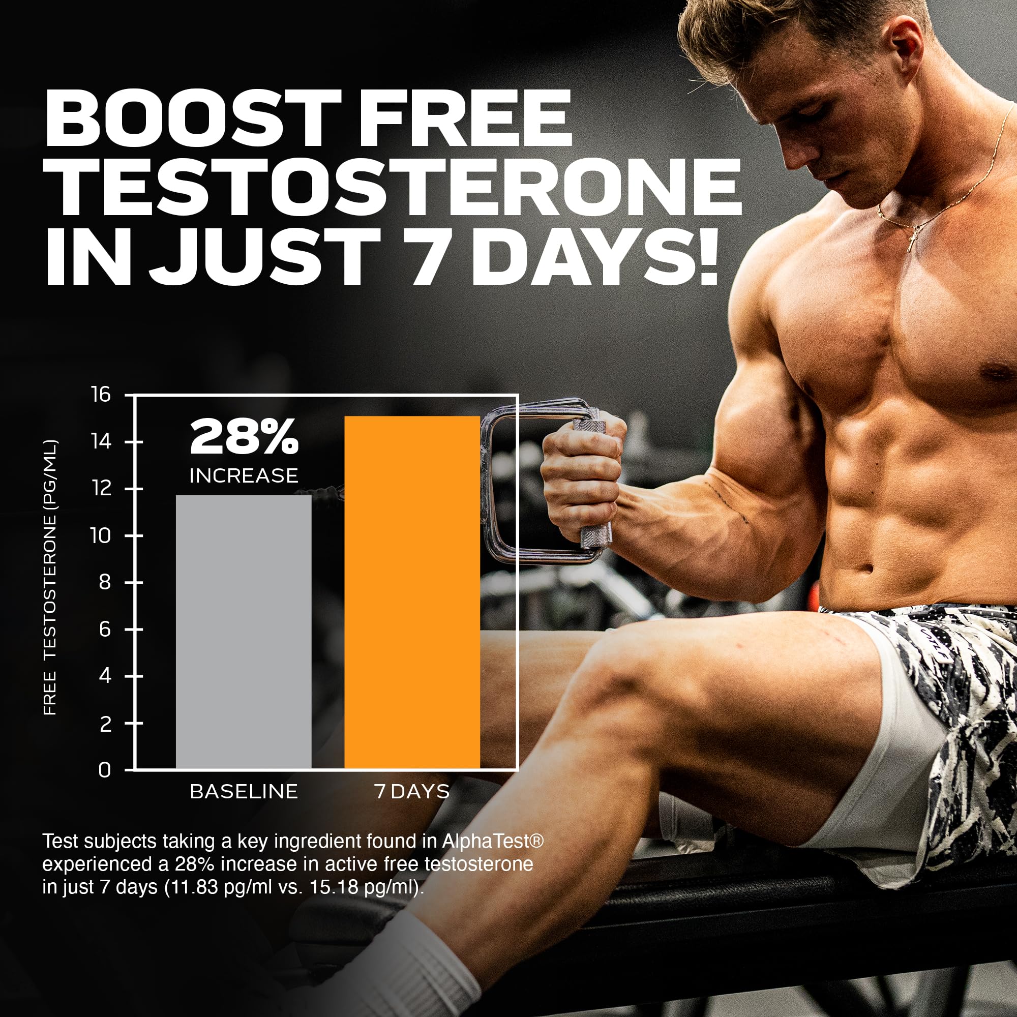 Potenciador de testosterona para hombres, MuscleTech AlphaTest, Tribulus Terrestris y suplemento de boro, ATP de máxima potencia y potenciador de pruebas, suplementos de entrenamiento diario para hombres, 120 pastillas (el paquete puede variar)