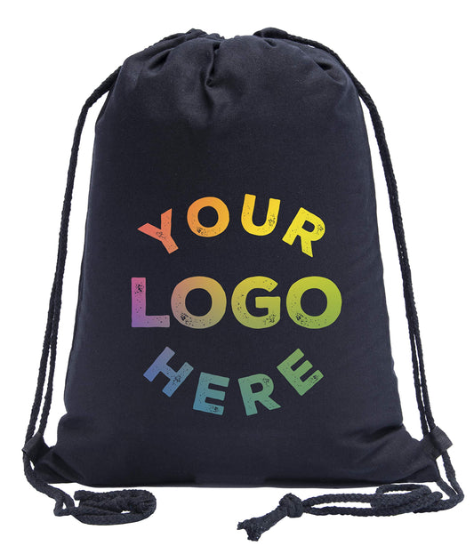 Mato & Hash Custom Cotton Drawstring Backpacks, Your logo here Custom Cinch Sacks