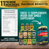 Tenmido 2 Packs of 60caps Testosterone Supplements Booster for Men, Equivalent to 10000mg - Natural Stamina, Endurance & Strength Supplement - Muscle Building Growth, Increasing Performance, Energy
