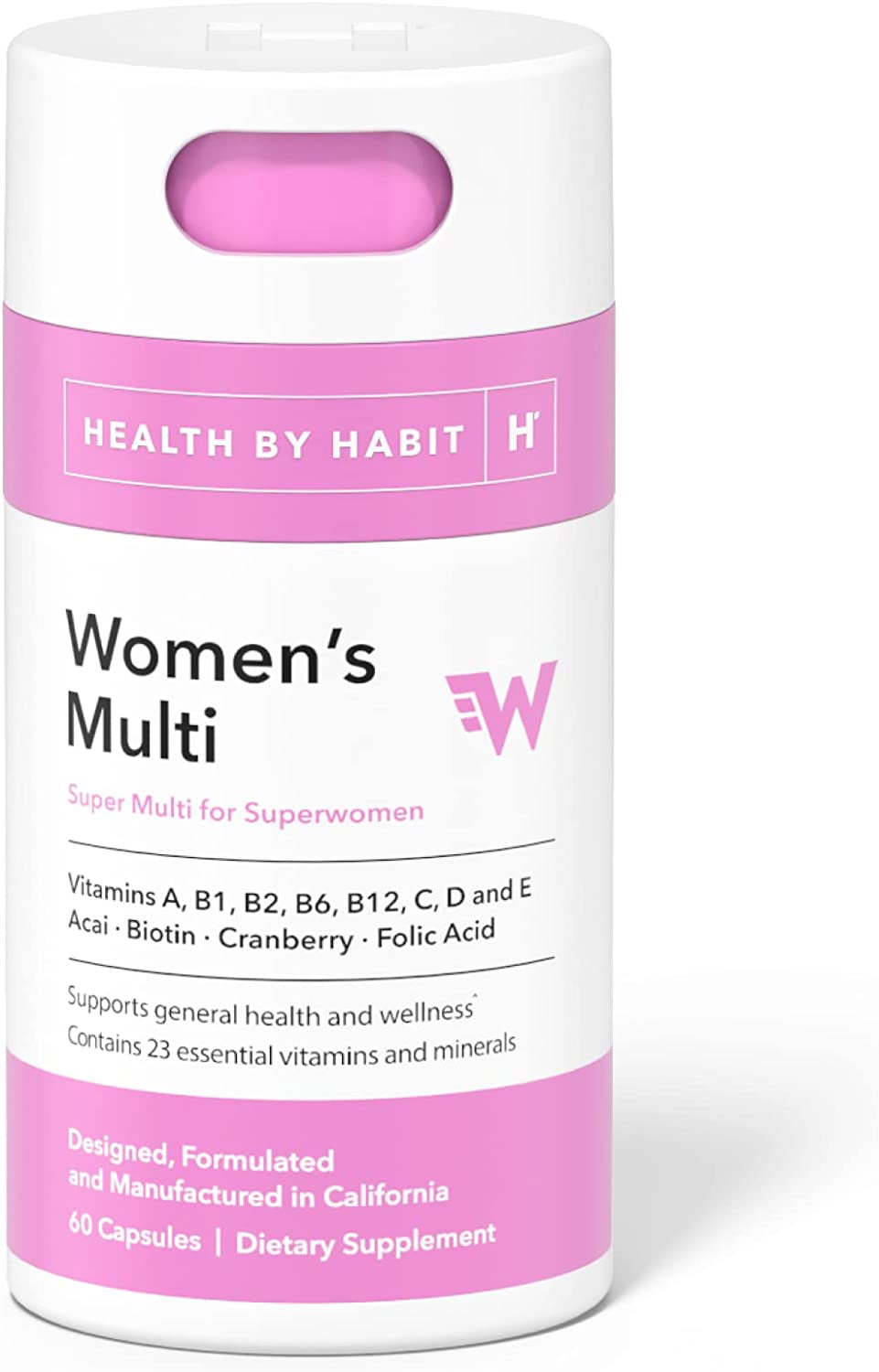 Womens Multi Supplement (60 Capsules) - 23 Essential Vitamins and Minerals, Supports General Health & Wellness, Non-Gmo, Sugar Free (1 Pack)